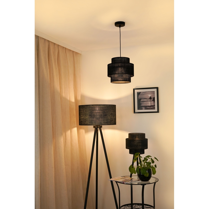 Brilagi - Luster na sajli SPACE YUTE 1xE27/15W/230V pr. 25 cm crno