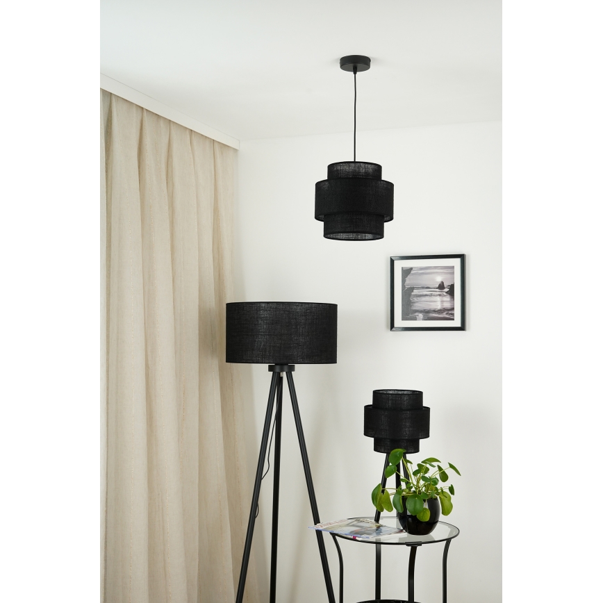 Brilagi - Luster na sajli SPACE YUTE 1xE27/15W/230V pr. 25 cm crno