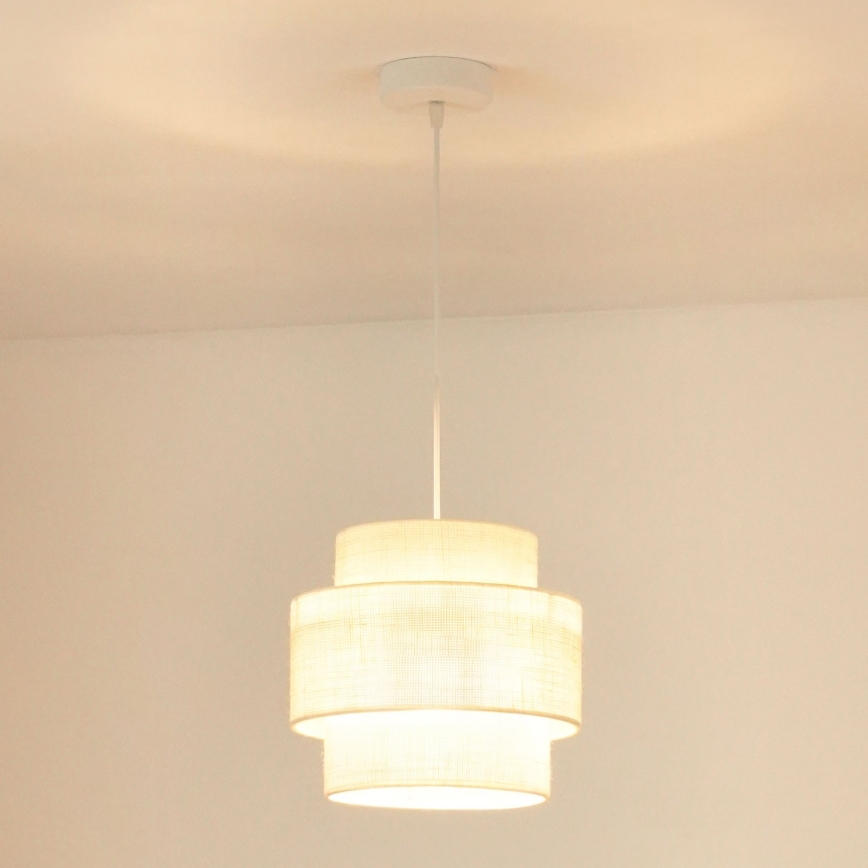 Brilagi - Luster na sajli SPACE YUTE 1xE27/15W/230V pr. 25 cm kremasta/bela