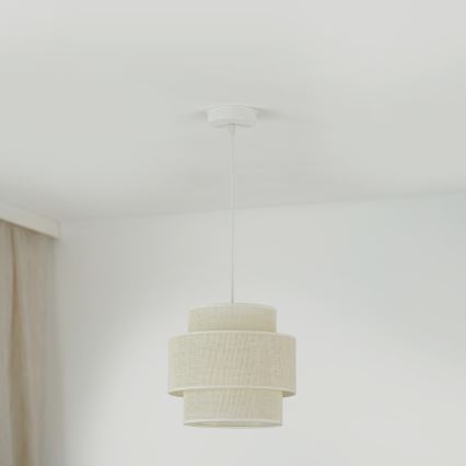 Brilagi - Luster na sajli SPACE YUTE 1xE27/15W/230V pr. 25 cm kremasta/bela