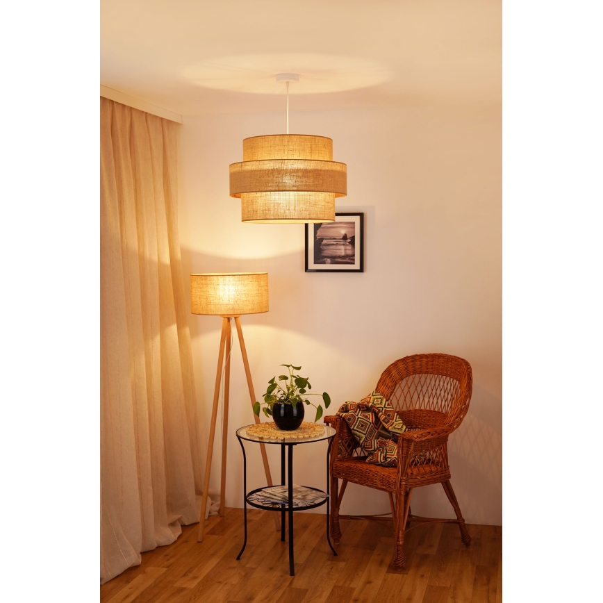 Brilagi - Luster na sajli SPACE YUTE 1xE27/15W/230V pr. 50 cm bež/bela