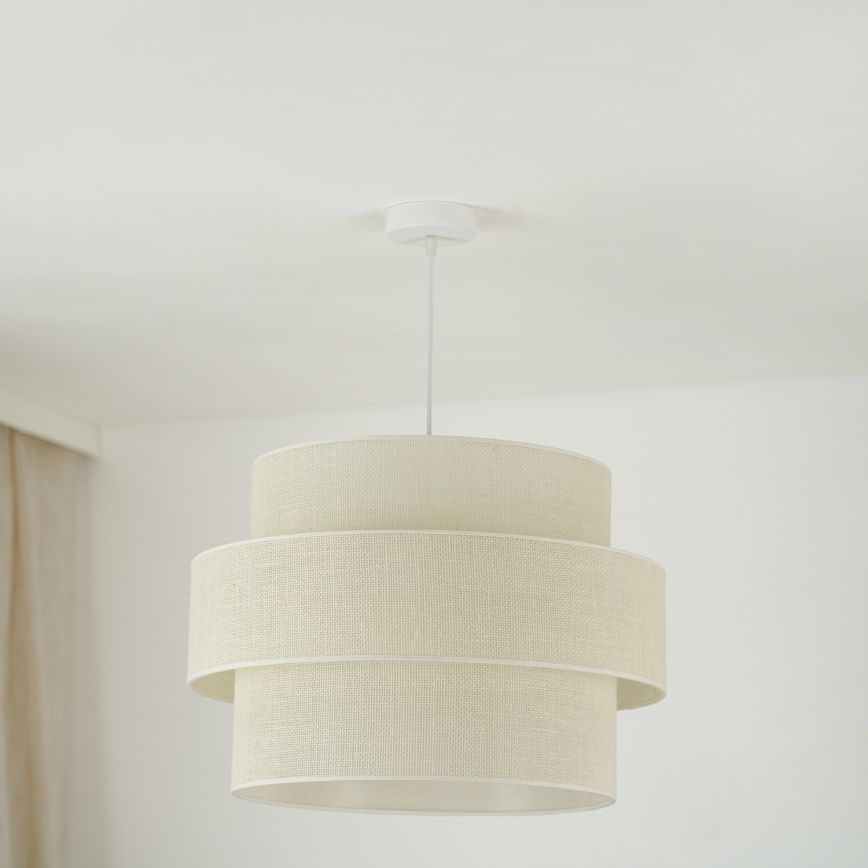 Brilagi - Luster na sajli SPACE YUTE 1xE27/15W/230V pr. 50 cm kremasta/bela