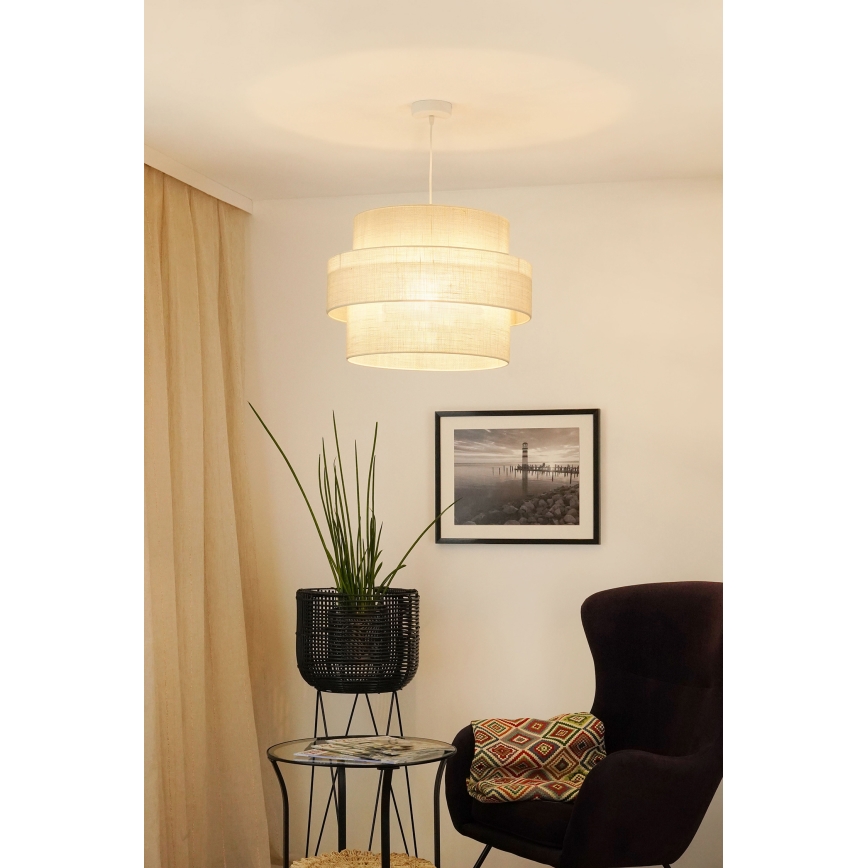 Brilagi - Luster na sajli SPACE YUTE 1xE27/15W/230V pr. 50 cm kremasta/bela