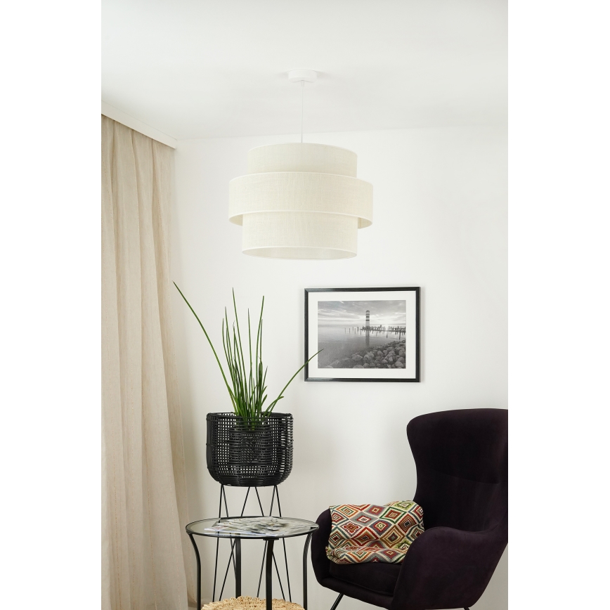 Brilagi - Luster na sajli SPACE YUTE 1xE27/15W/230V pr. 50 cm kremasta/bela