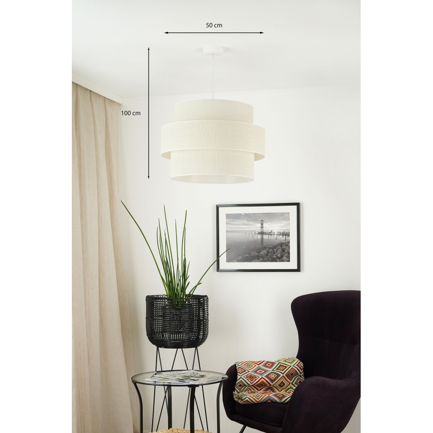Brilagi - Luster na sajli SPACE YUTE 1xE27/15W/230V pr. 50 cm kremasta/bela