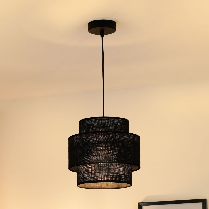 Brilagi - Luster na sajli SPACE YUTE 1xE27/15W/230V, prečnik 25 cm, crna