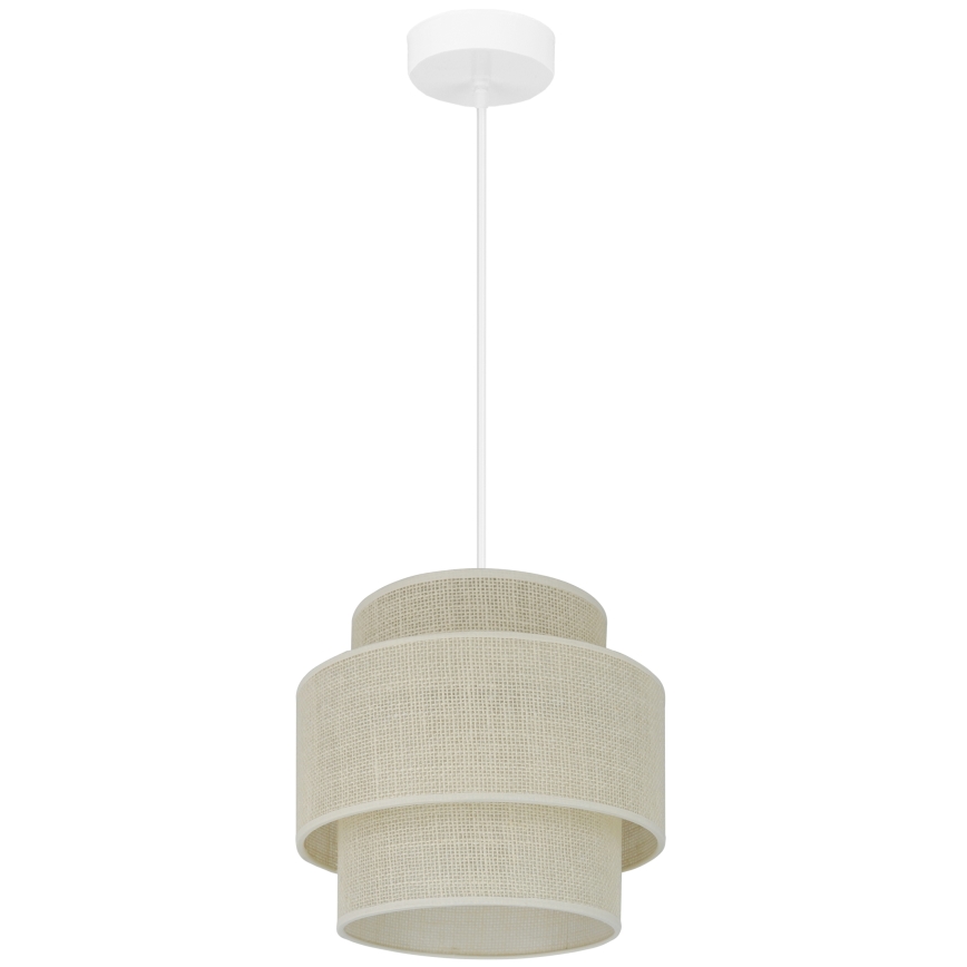 Brilagi - Luster na sajli SPACE YUTE 1xE27/15W/230V prečnik 25 cm krem/bela