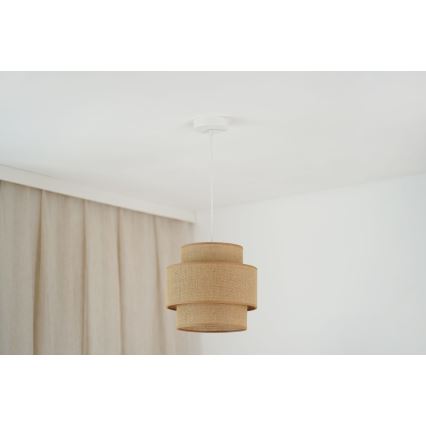 Brilagi - Luster na sajli SPACE YUTE 1xE27/15W/230V Ø 25 cm bež/bela