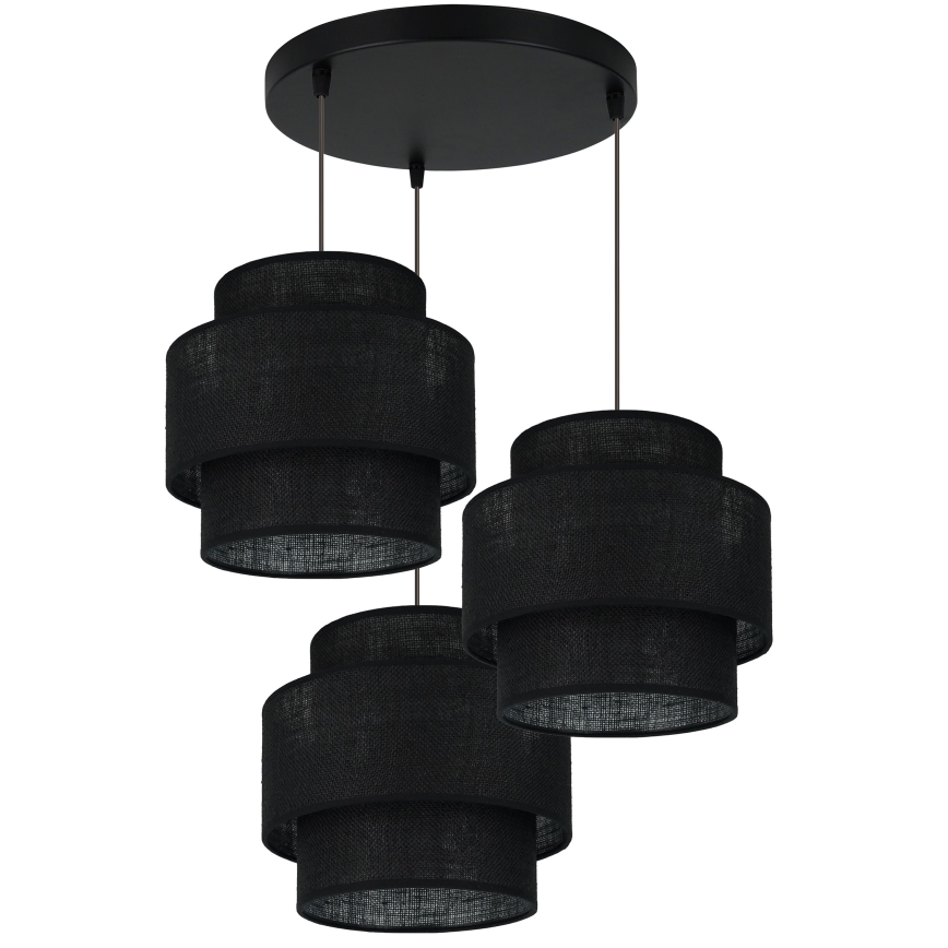 Brilagi - Luster na sajli SPACE YUTE 3xE27/15W/230V crno