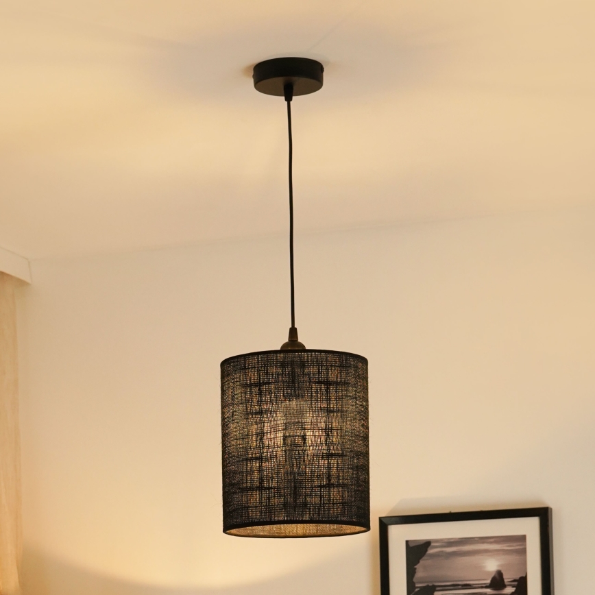 Brilagi - Luster na sajli TUBES 1xE27/15W/230V, prečnik 20 cm, crna