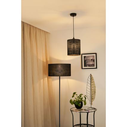 Brilagi - Luster na sajli TUBES 1xE27/15W/230V, prečnik 20 cm, crna