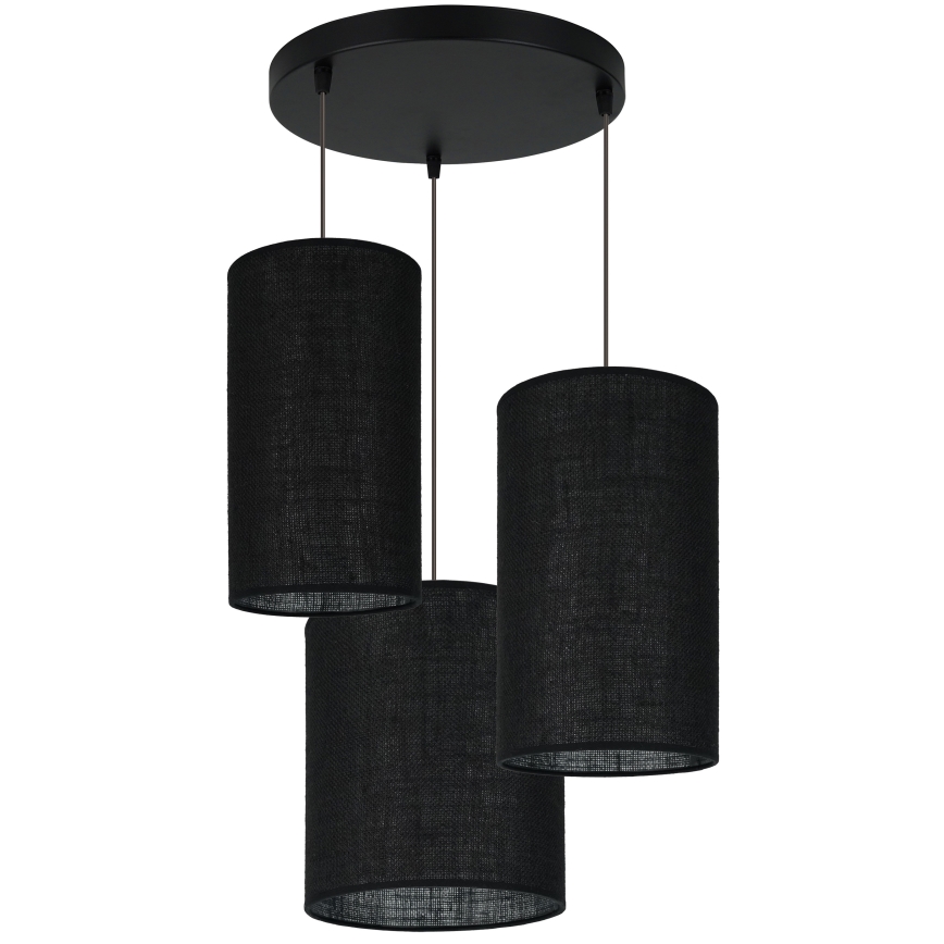 Brilagi - Luster na sajli TUBES 3xE27/15W/230V crna