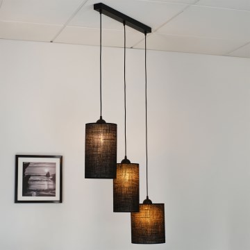 Brilagi - Luster na sajli TUBES 3xE27/15W/230V crna