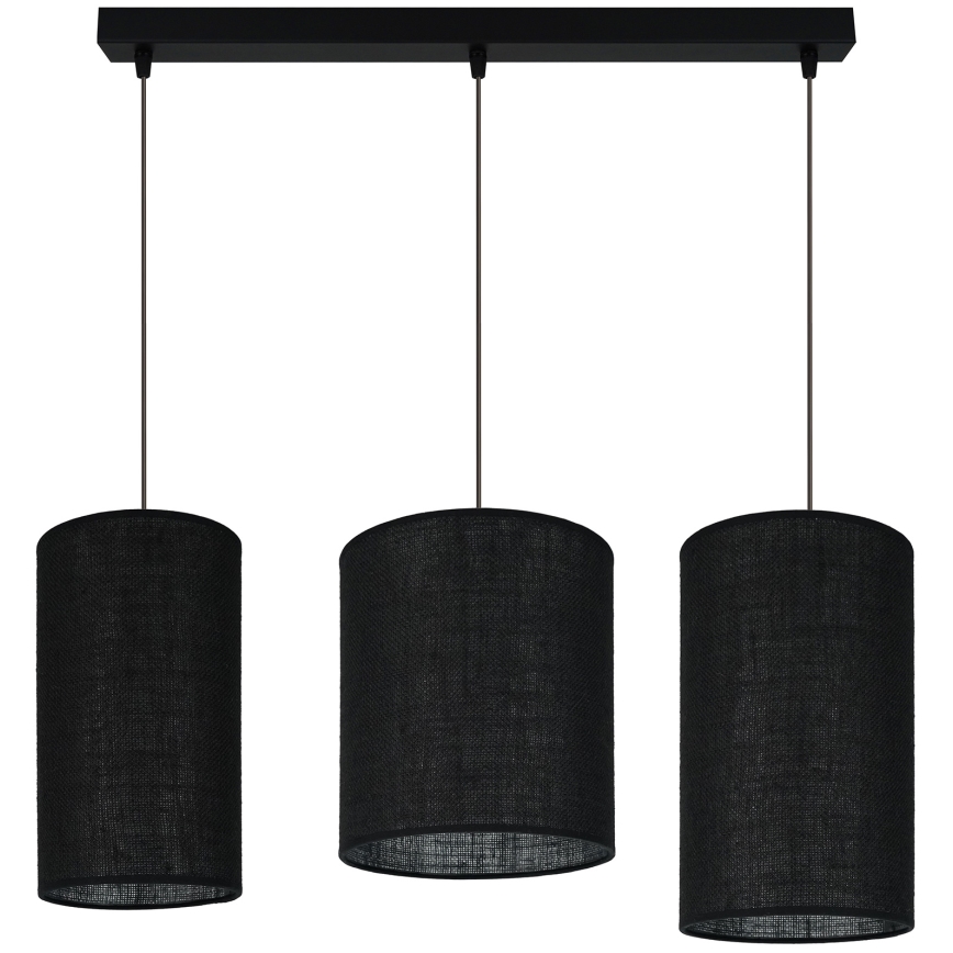 Brilagi - Luster na sajli TUBES 3xE27/15W/230V crna