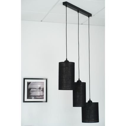 Brilagi - Luster na sajli TUBES 3xE27/15W/230V crno