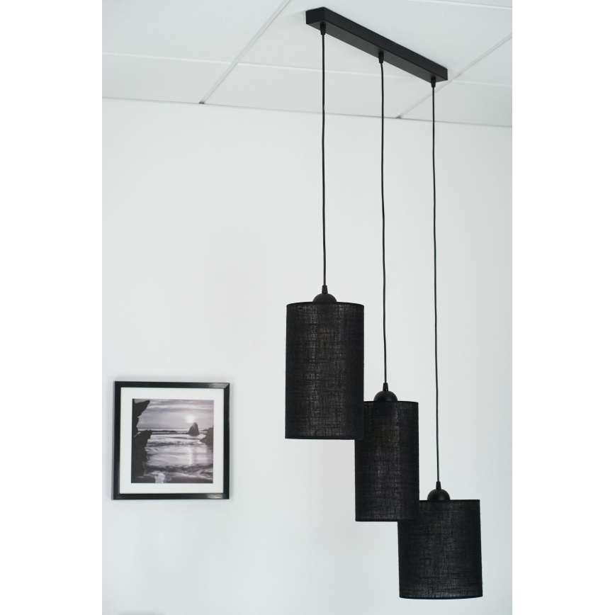 Brilagi - Luster na sajli TUBES 3xE27/15W/230V crno