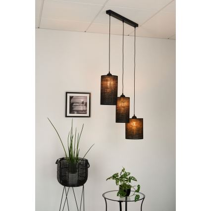 Brilagi - Luster na sajli TUBES 3xE27/15W/230V crno