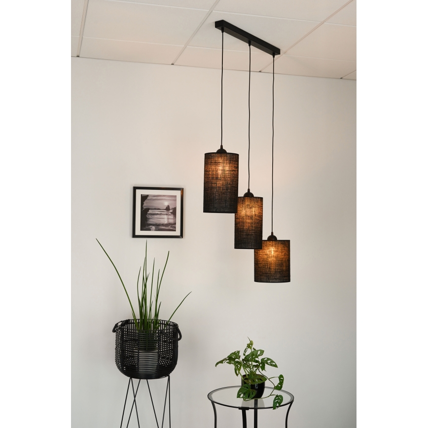 Brilagi - Luster na sajli TUBES 3xE27/15W/230V crno