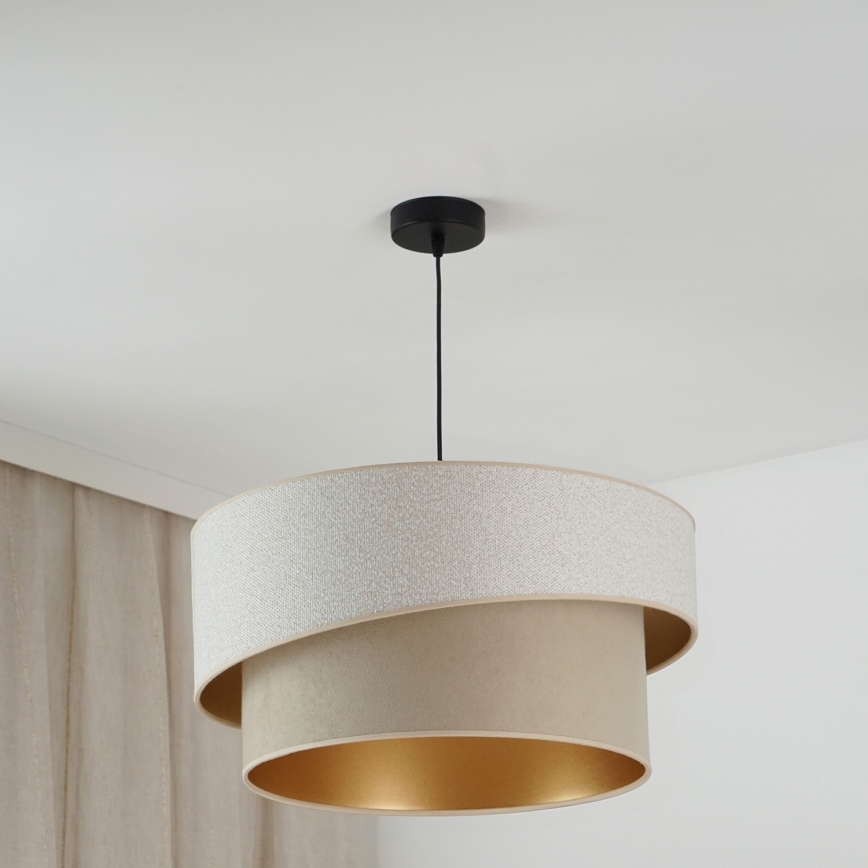 Brilagi - Luster na sajli VEGAS SHINE 1xE27/15W/230V pr. 50 cm kremasta/bež
