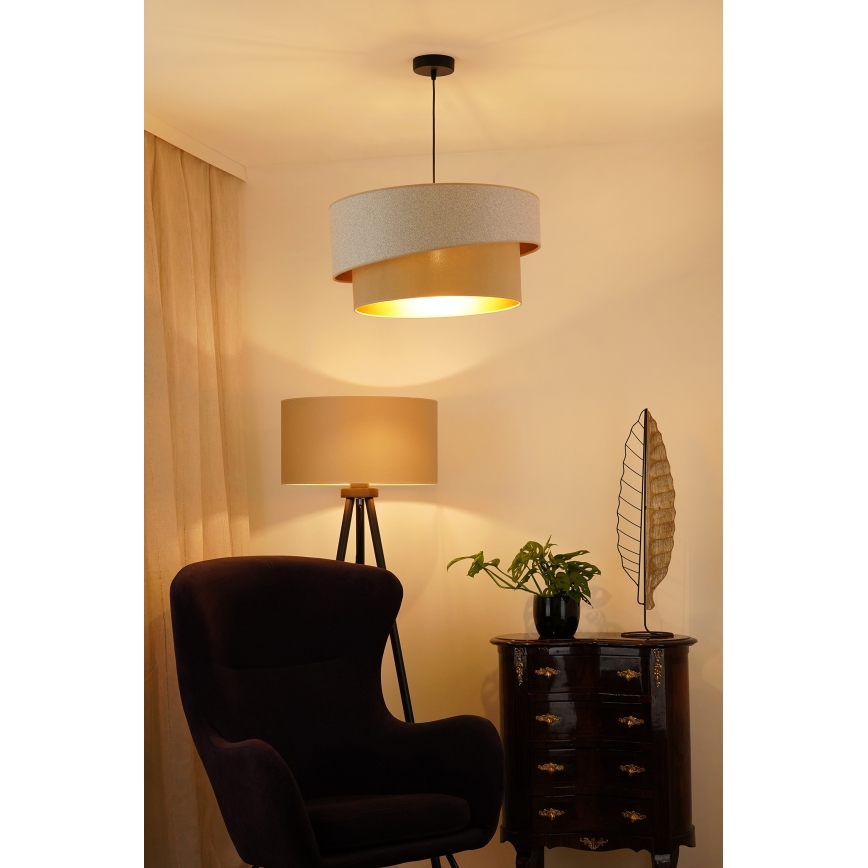 Brilagi - Luster na sajli VEGAS SHINE 1xE27/15W/230V pr. 50 cm kremasta/bež