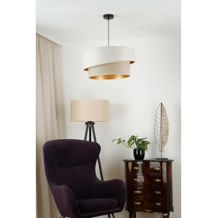 Brilagi - Luster na sajli VEGAS SHINE 1xE27/15W/230V pr. 50 cm kremasta/bež