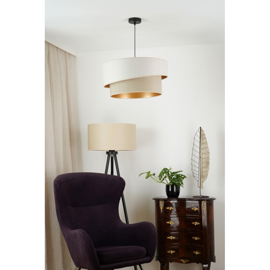 Brilagi - Luster na sajli VEGAS SHINE 1xE27/15W/230V pr. 50 cm kremasta/bež