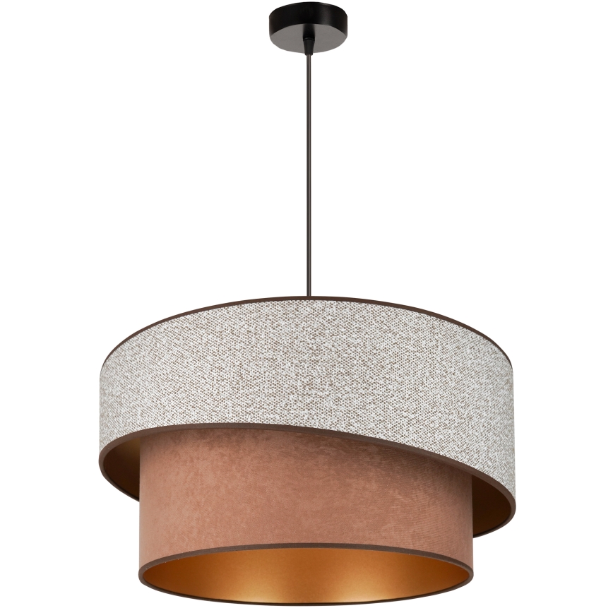 Brilagi - Luster na sajli VEGAS SHINE 1xE27/15W/230V pr. 50 cm sivo/braon