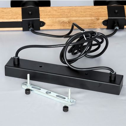 Brilagi - Luster na sajli VISTA 4xE27/60W/230V hrast