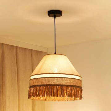 Brilagi - Luster na sajli WINNETOU AVIGNION 1xE27/15W/230V pr. 35 cm braon/kremasta