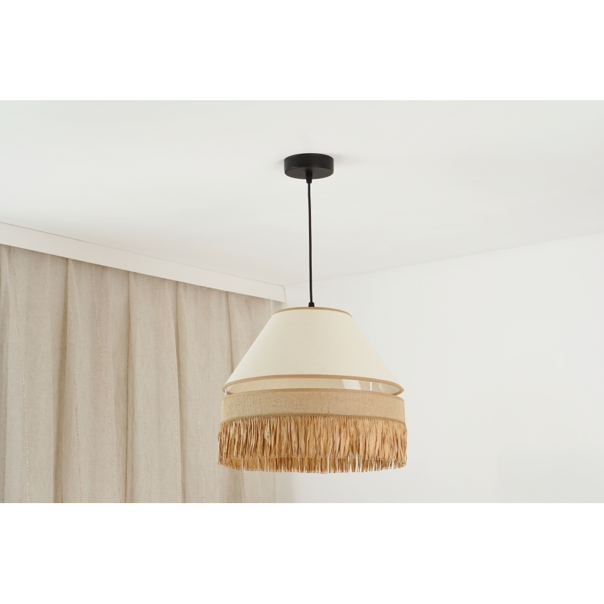 Brilagi - Luster na sajli WINNETOU AVIGNION 1xE27/15W/230V pr. 35 cm braon/kremasta