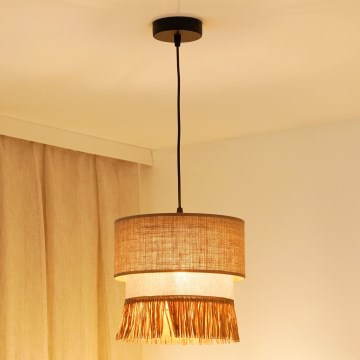 Brilagi - Luster na sajli WINNETOU BOHO 1xE27/15W/230V pr. 25 cm braon/kremasta