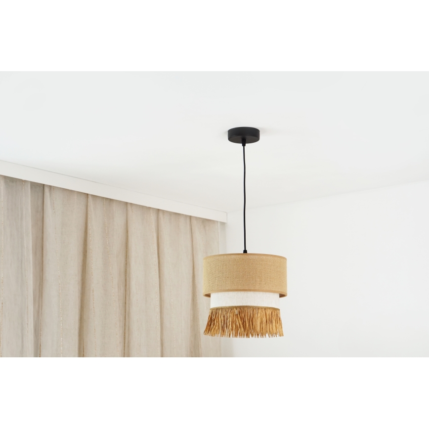Brilagi - Luster na sajli WINNETOU BOHO 1xE27/15W/230V pr. 25 cm braon/kremasta
