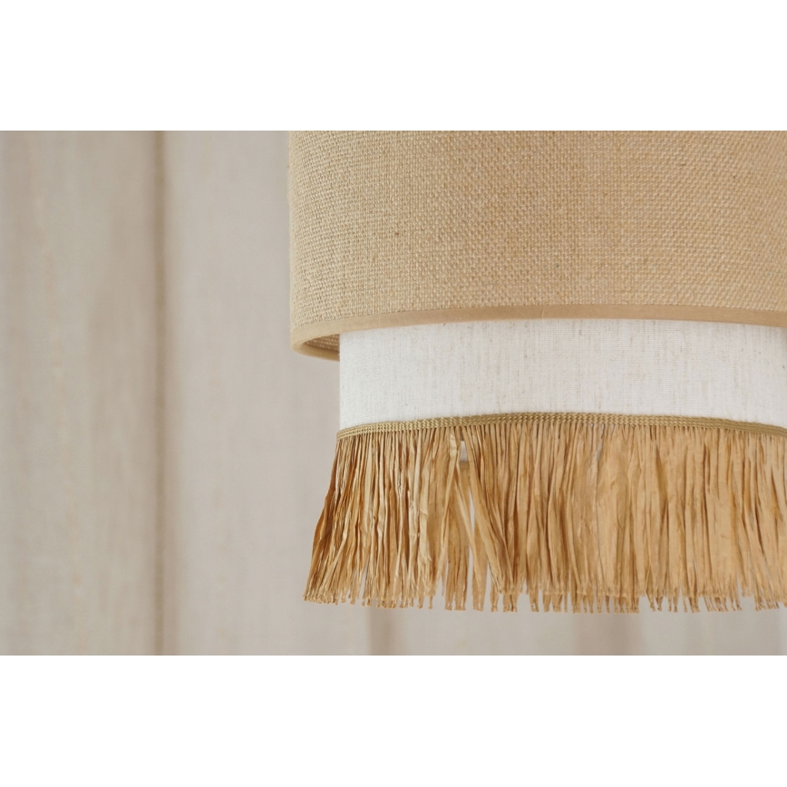 Brilagi - Luster na sajli WINNETOU BOHO 1xE27/15W/230V pr. 25 cm braon/kremasta