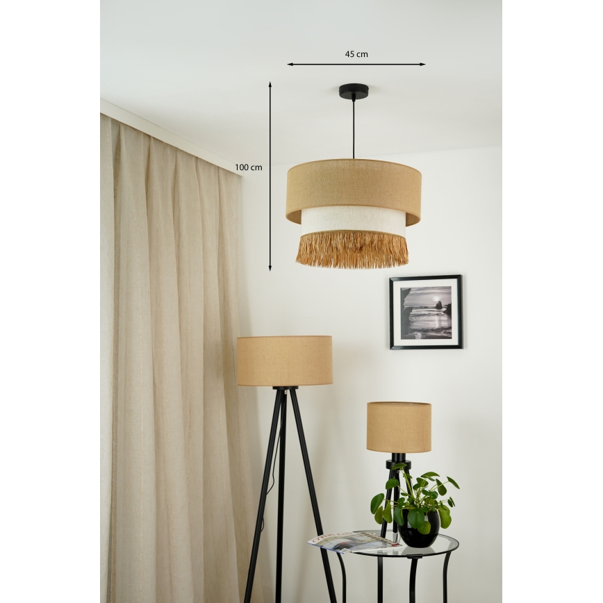 Brilagi - Luster na sajli WINNETOU BOHO 1xE27/15W/230V pr. 45 cm braon/kremasta
