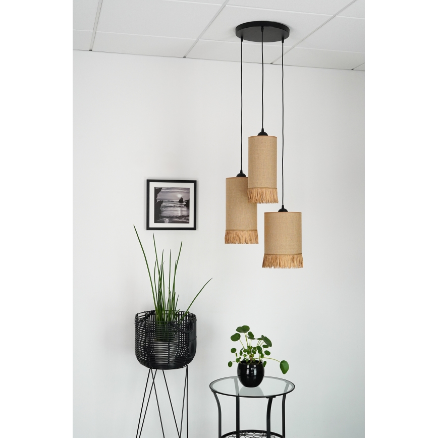 Brilagi - Luster na sajli WINNETOU TUBES 3xE27/15W/230V braon/crno