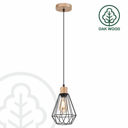 Brilagi - Luster na sajli WOODY BASKET 1xE27/60W/230V hrast