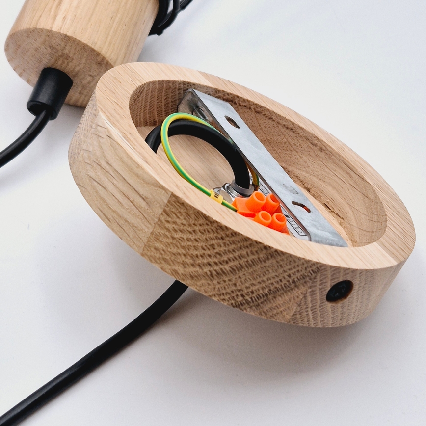 Brilagi - Luster na sajli WOODY BASKET 1xE27/60W/230V hrast