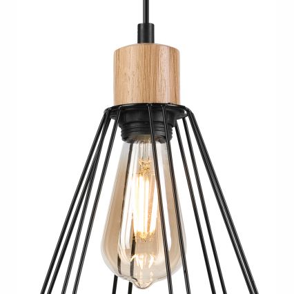 Brilagi - Luster na sajli WOODY BASKET 1xE27/60W/230V hrast