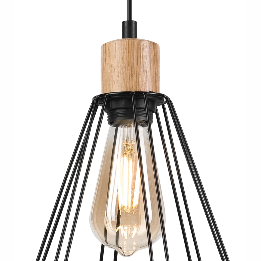 Brilagi - Luster na sajli WOODY BASKET 1xE27/60W/230V hrast