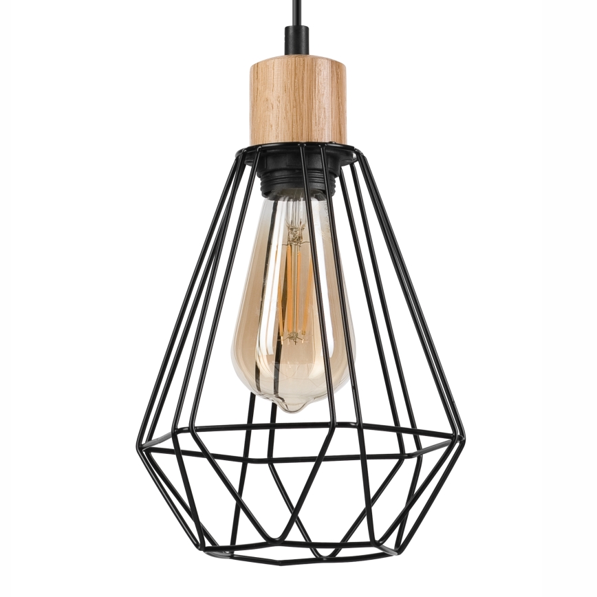 Brilagi - Luster na sajli WOODY BASKET 1xE27/60W/230V hrast