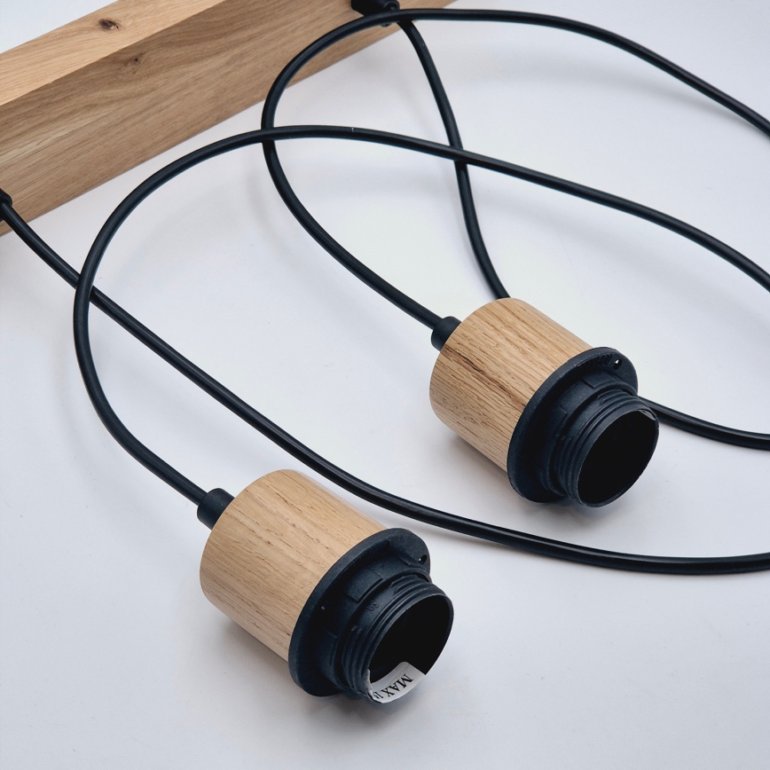 Brilagi - Luster na sajli WOODY BASKET 2xE27/60W/230V hrast