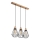 Brilagi - Luster na sajli WOODY BASKET 3xE27/60W/230V hrast