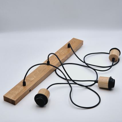 Brilagi - Luster na sajli WOODY BASKET 3xE27/60W/230V hrast