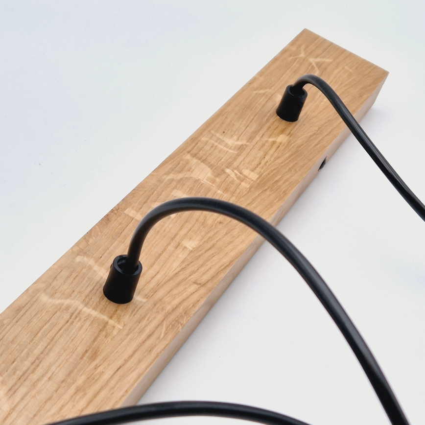 Brilagi - Luster na sajli WOODY BASKET 3xE27/60W/230V hrast