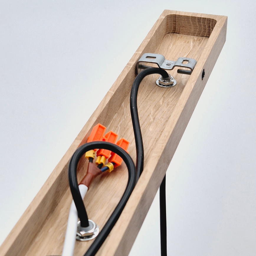 Brilagi - Luster na sajli WOODY BASKET 3xE27/60W/230V hrast
