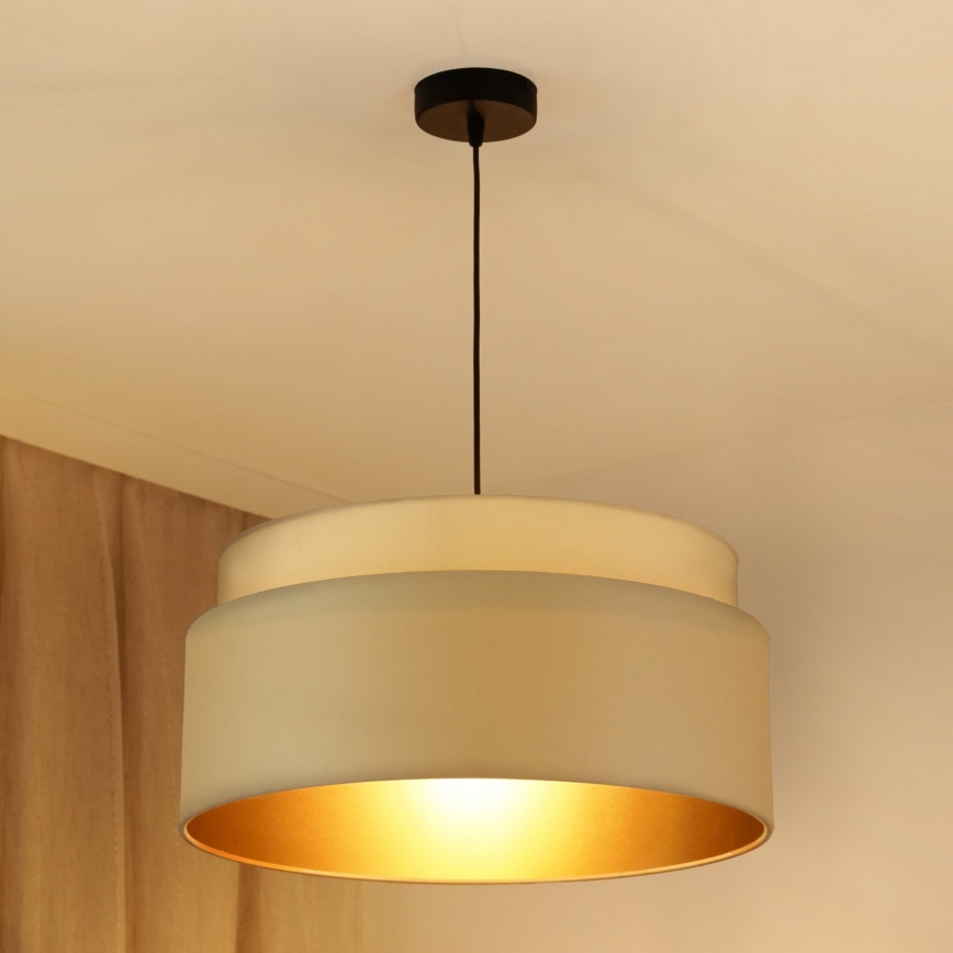 Brilagi - Luster OREGON VEGE na sajli, 1xE27/15W/230V, prečnika 45 cm, bež