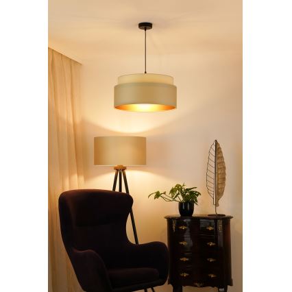 Brilagi - Luster OREGON VEGE na sajli, 1xE27/15W/230V, prečnika 45 cm, bež