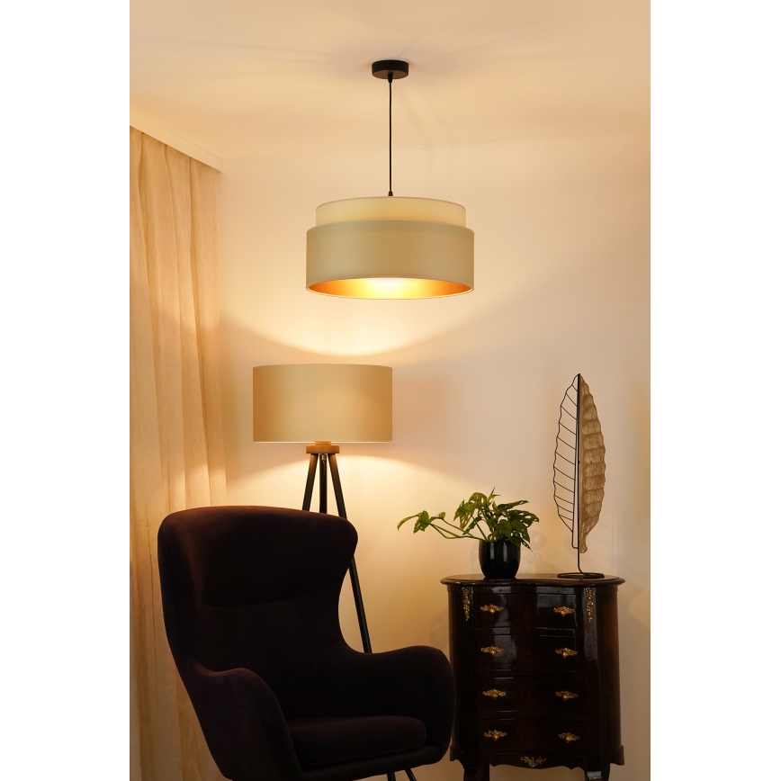 Brilagi - Luster OREGON VEGE na sajli, 1xE27/15W/230V, prečnika 45 cm, bež