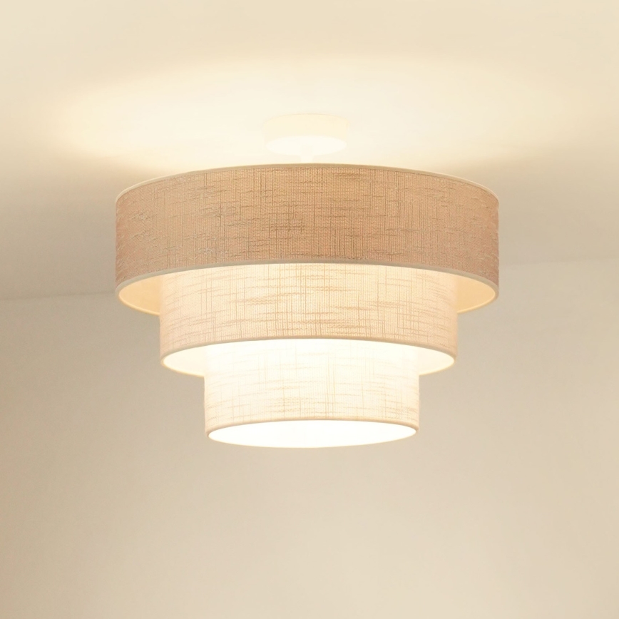 Brilagi - Nadgradni luster ALASKA LUNETA 1xE27/15W/230V pr. 45 cm sivo/kremasta