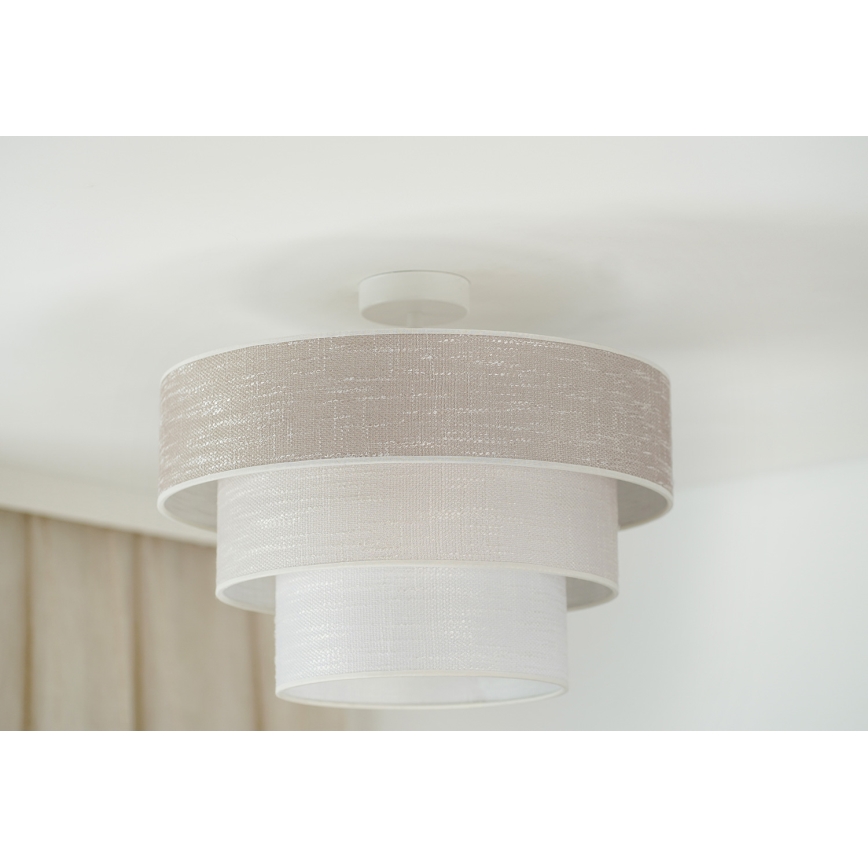 Brilagi - Nadgradni luster ALASKA LUNETA 1xE27/15W/230V pr. 45 cm sivo/kremasta